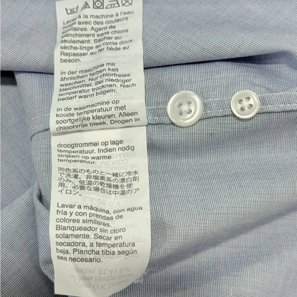 J.Crew Ludlow Shirt Mens Size 15.5 33 Blue Button Up Slim Cotton Blend